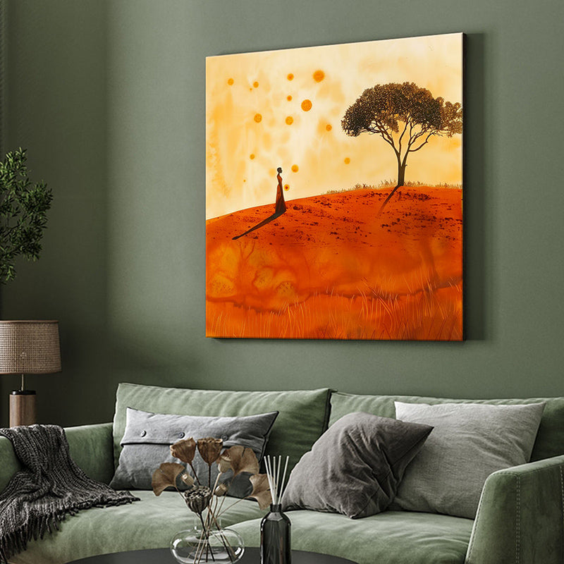 Solitude In Sunset Wall Painting media 4