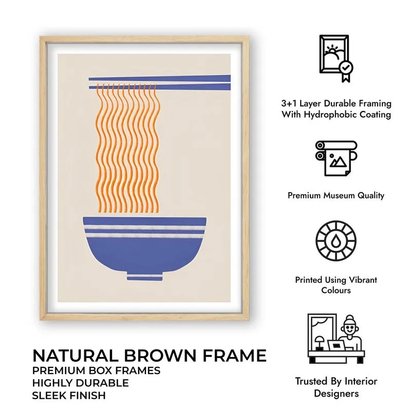 Fiery Blue Archival Canvas Wall Art - Brown media 12