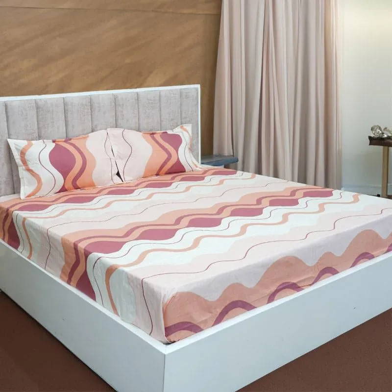Wavesy Printed Bedsheet - 140 GSM media 1