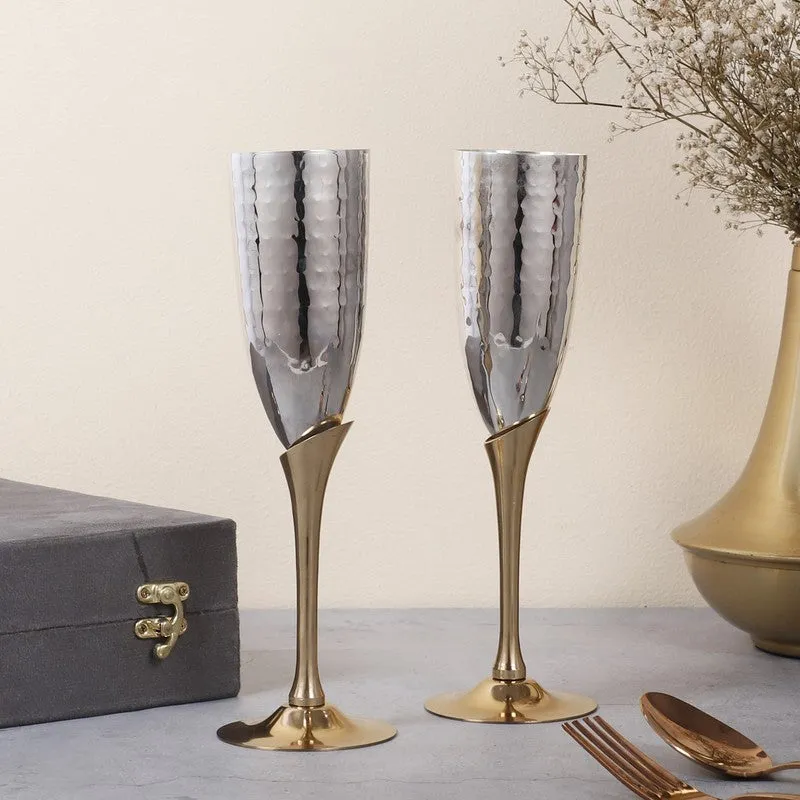 LuxePour Wine & Champagne Glasses (240 mL Each) - Three Piece Set media 4