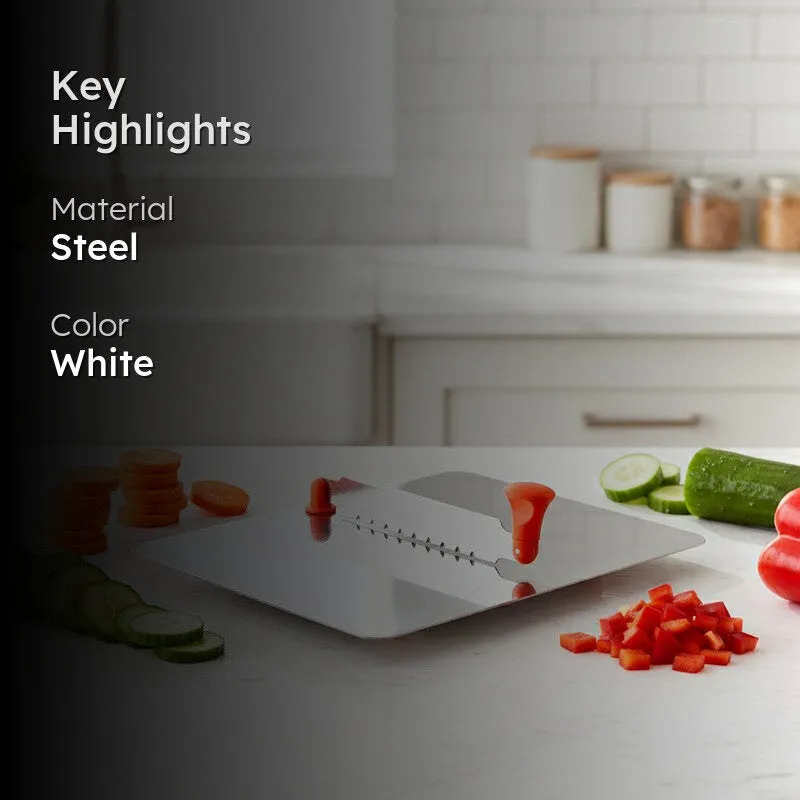 Prep Aura Steel Vegetable Chopping Board - White media 2