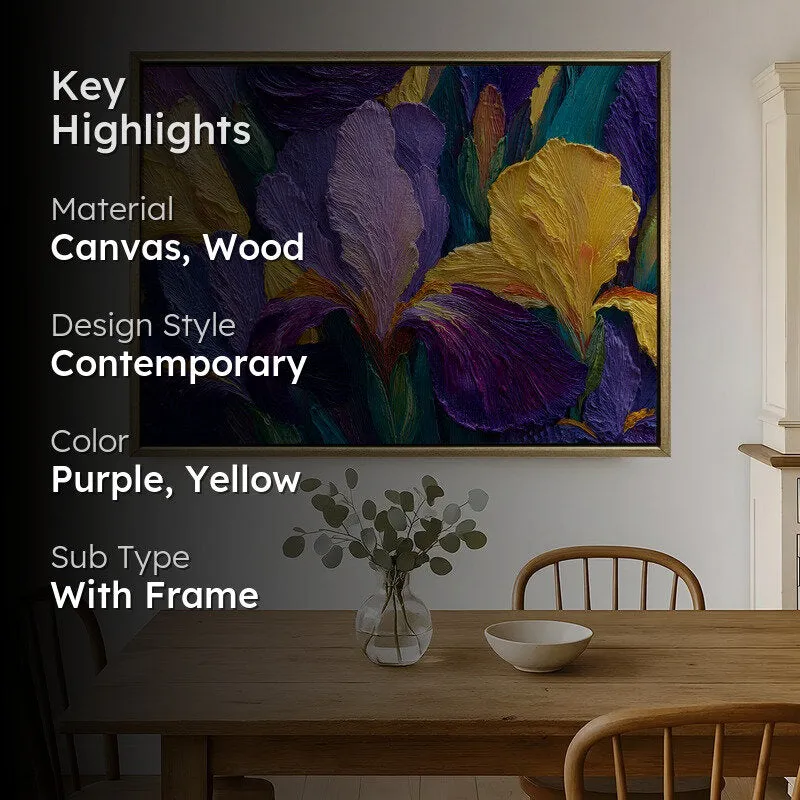 Violet Whisper Canvas Wall Painting With Frame media 2