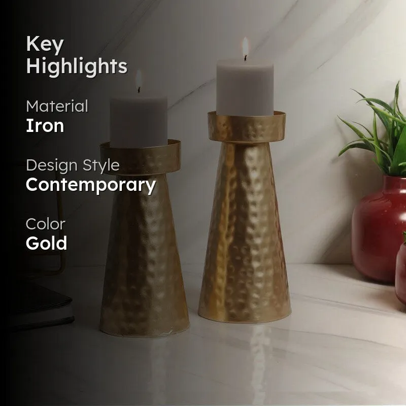 Luxe Radiance Candle Holder - Set Of Two media 2