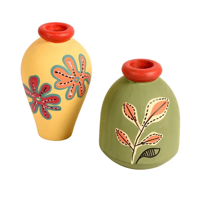 Faria Terracotta & Wood Wall Shelve With Pot - Three Piece Set media 4
