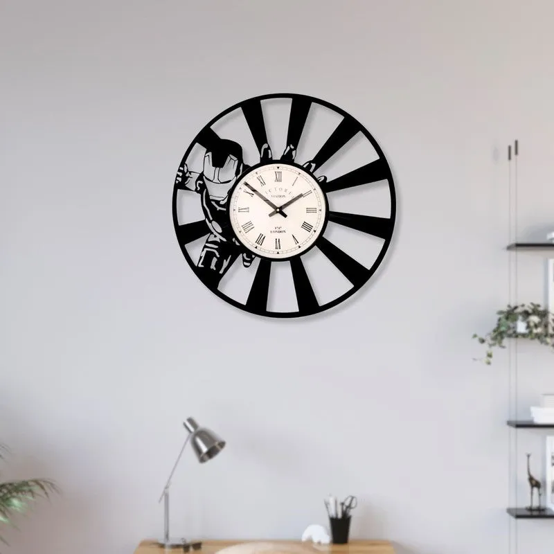 Agentime Steel Analog Wall Clock - Black media 3