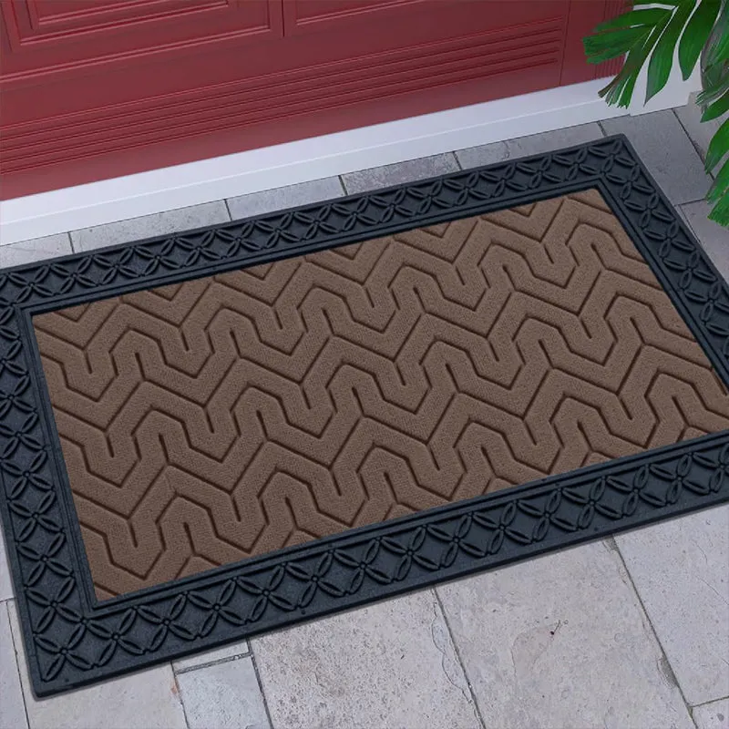 Coire Block Coir Door Mats - Brown,black media 1
