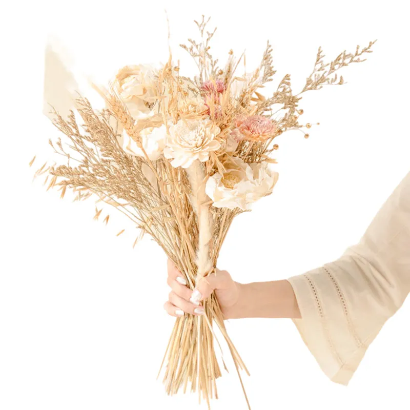 Ivory elegance Dried Flower Bunch media 5
