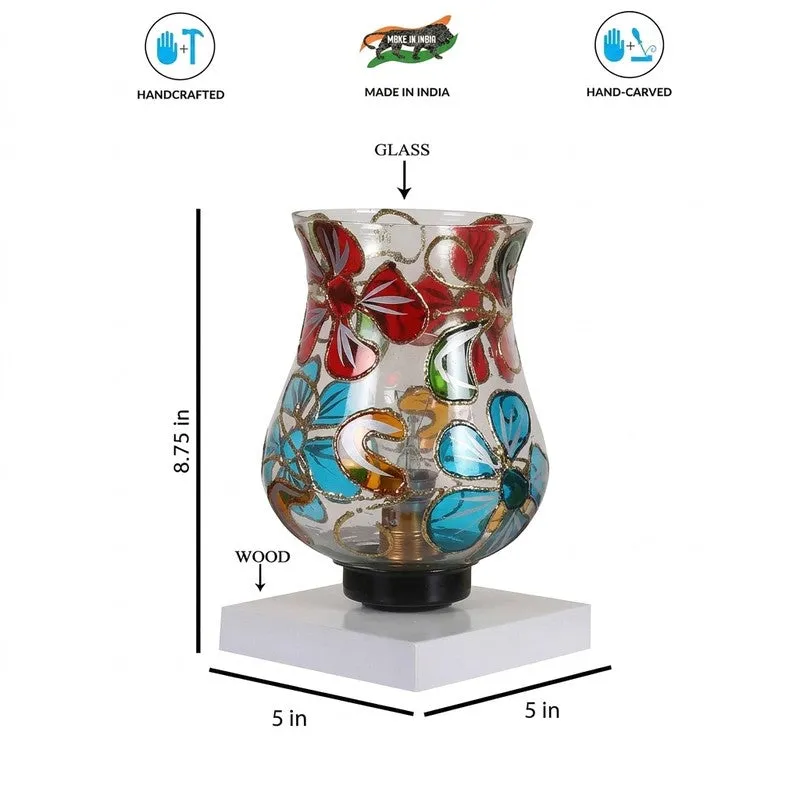 Luminae Mosaic Glass Table Lamp With Wooden Base - Multicolor media 9