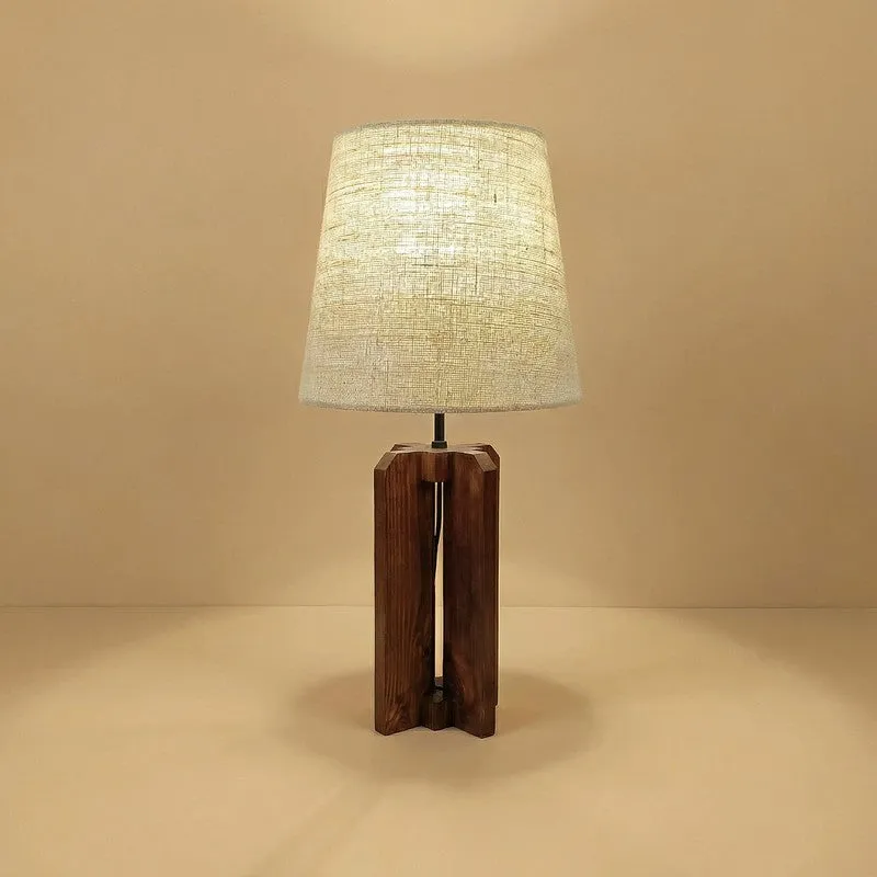 Ilyria Jute & Wood Table Lamp - Brown media 7