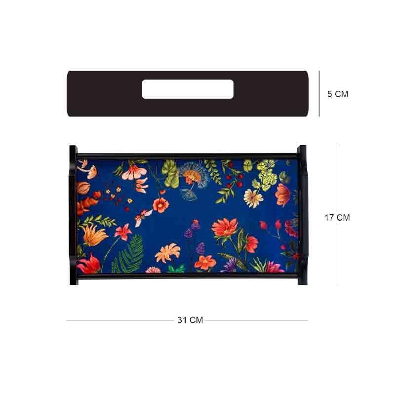 Floral Bliss Blue Wooden Trays media 5