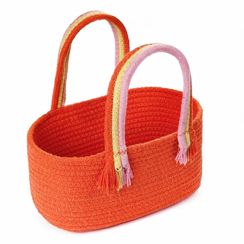 Tidy Twist Cotton Storage Basket Orange media 3