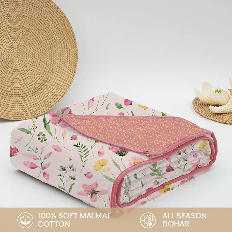 Urban Space Meadows Rose Pink Reversible Dohar media 8