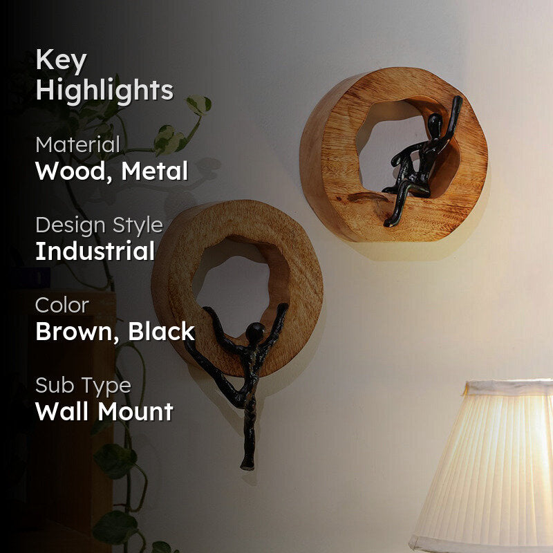 Ascend Rise Metal & Wooden Wall Accent - Set Of Two media 2
