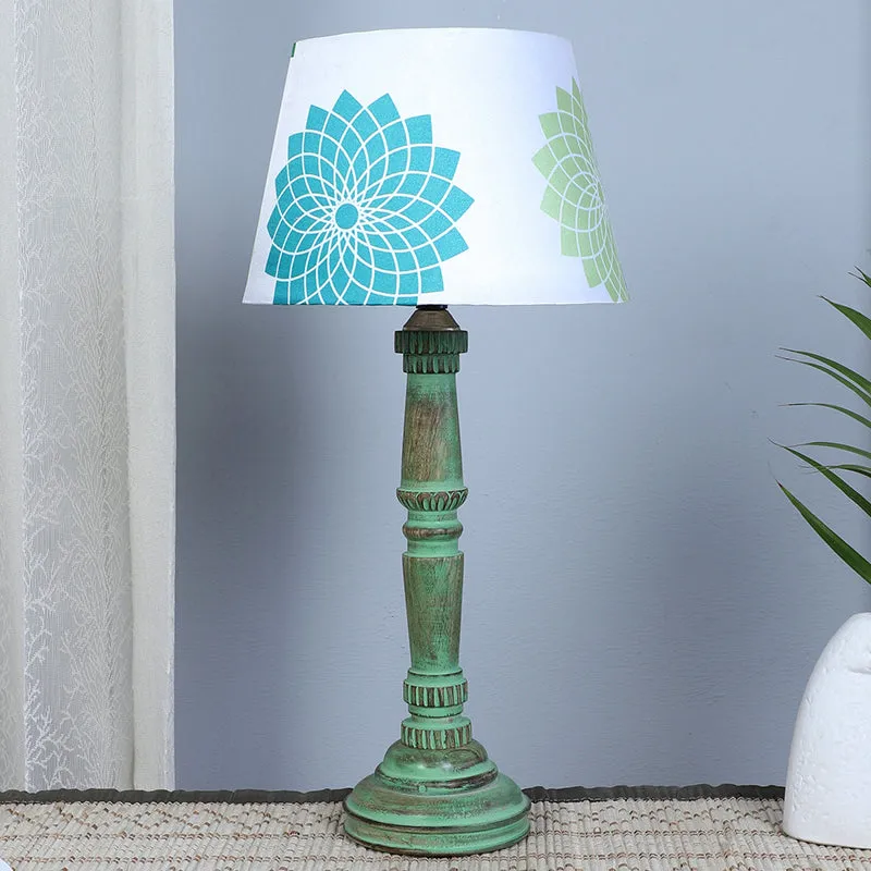 Akari Twist Printed Mango Wood Table Lamp media 2
