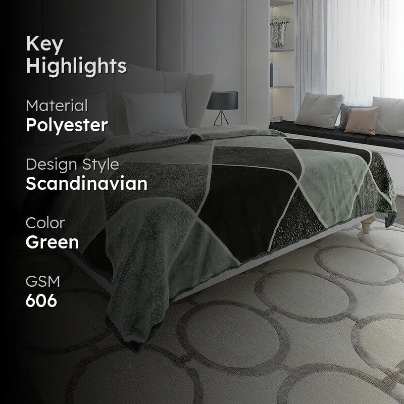 Monte Carlo Mystic Meadow Blanket (Green) - 606 GSM media 2