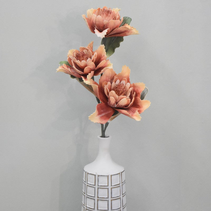 Artistic Take On Artificial Dahlia Flower Stem - Orange media 5
