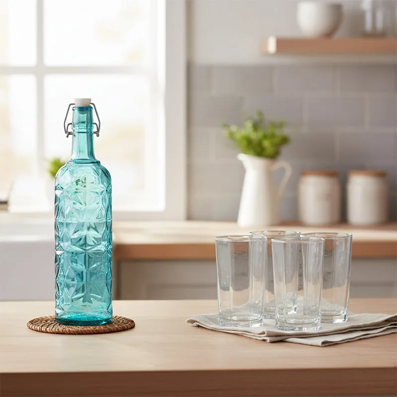 Odin 1000 mL Water Bottle With 200 mL Glasses - Five Piece Set media 1
