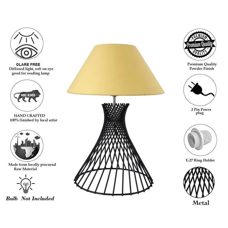 Spiral Affairs Fabric Table Lamp - Yellow media 8