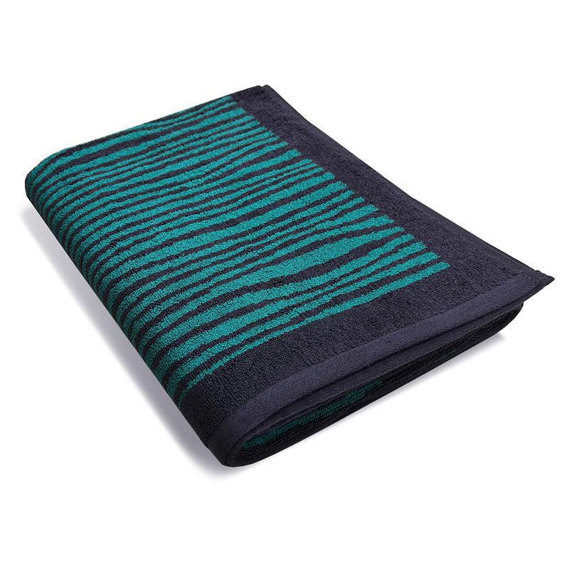 Nautica Feather Embrace Cotton Bath Towel - Teal & Grey media 4