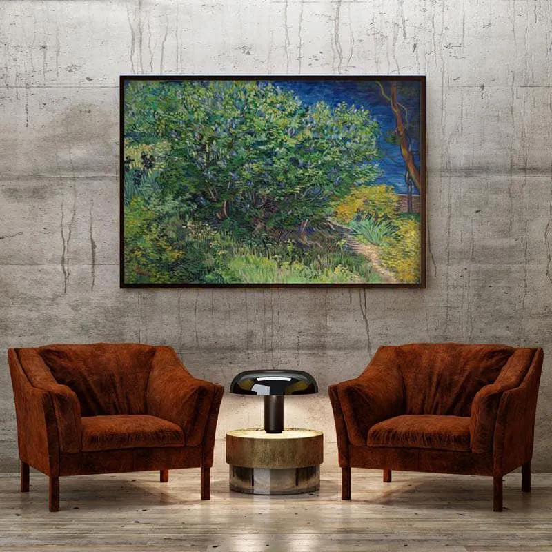 Lilac Bush By Vincent Van Gogh - Black Frame media 4
