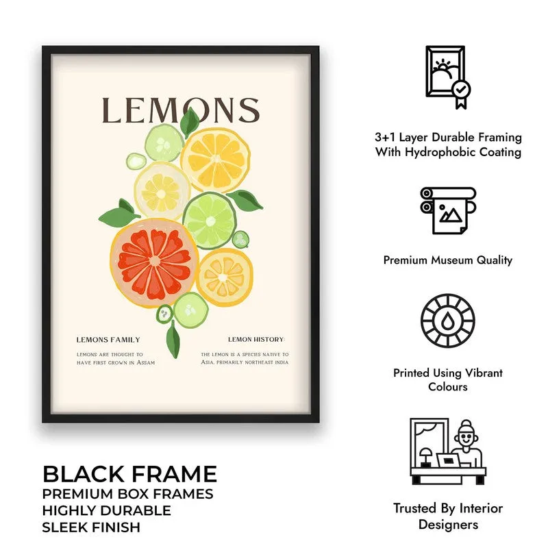 Sunlit Citrus Archival Canvas Wall Art - Black media 10
