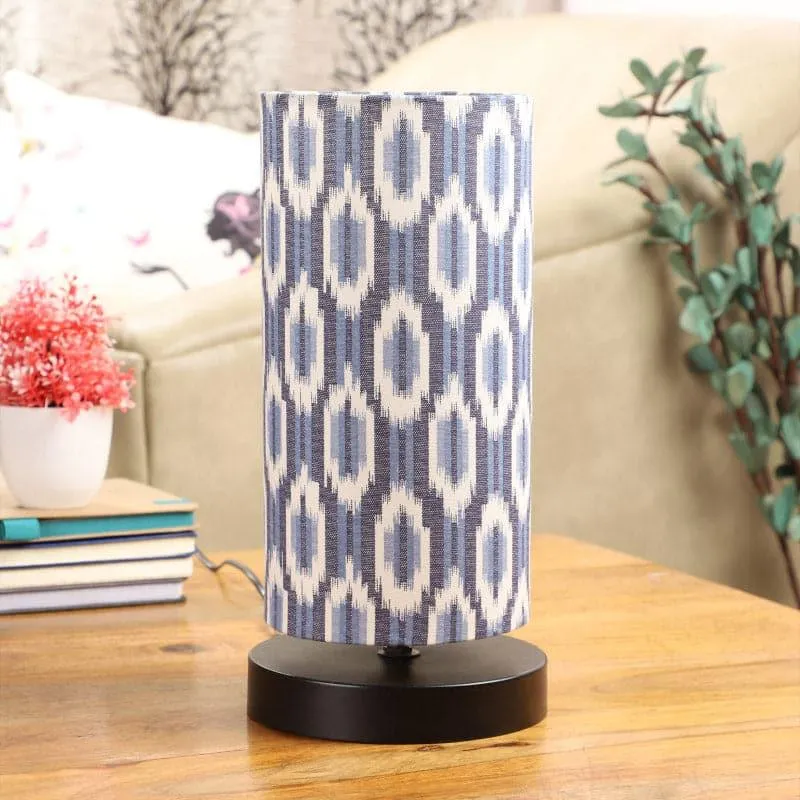 Lois Torine Fabric Table Lamp - Blue,White media 3