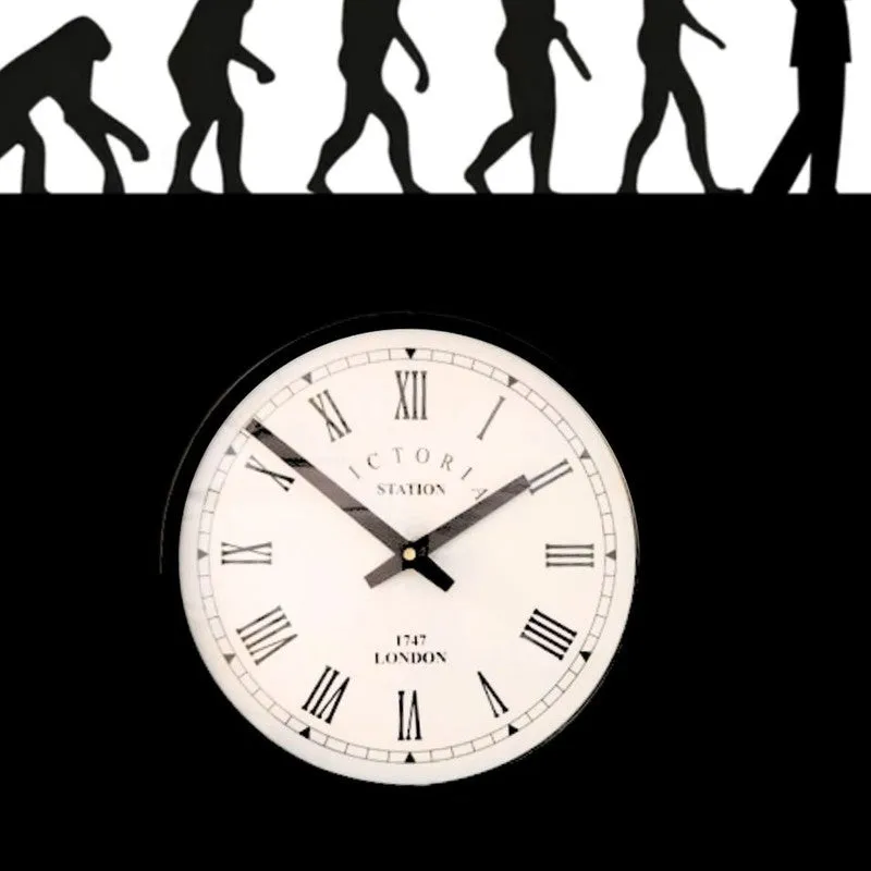 Evolvyn Steel Analog Wall Clock - Black media 5