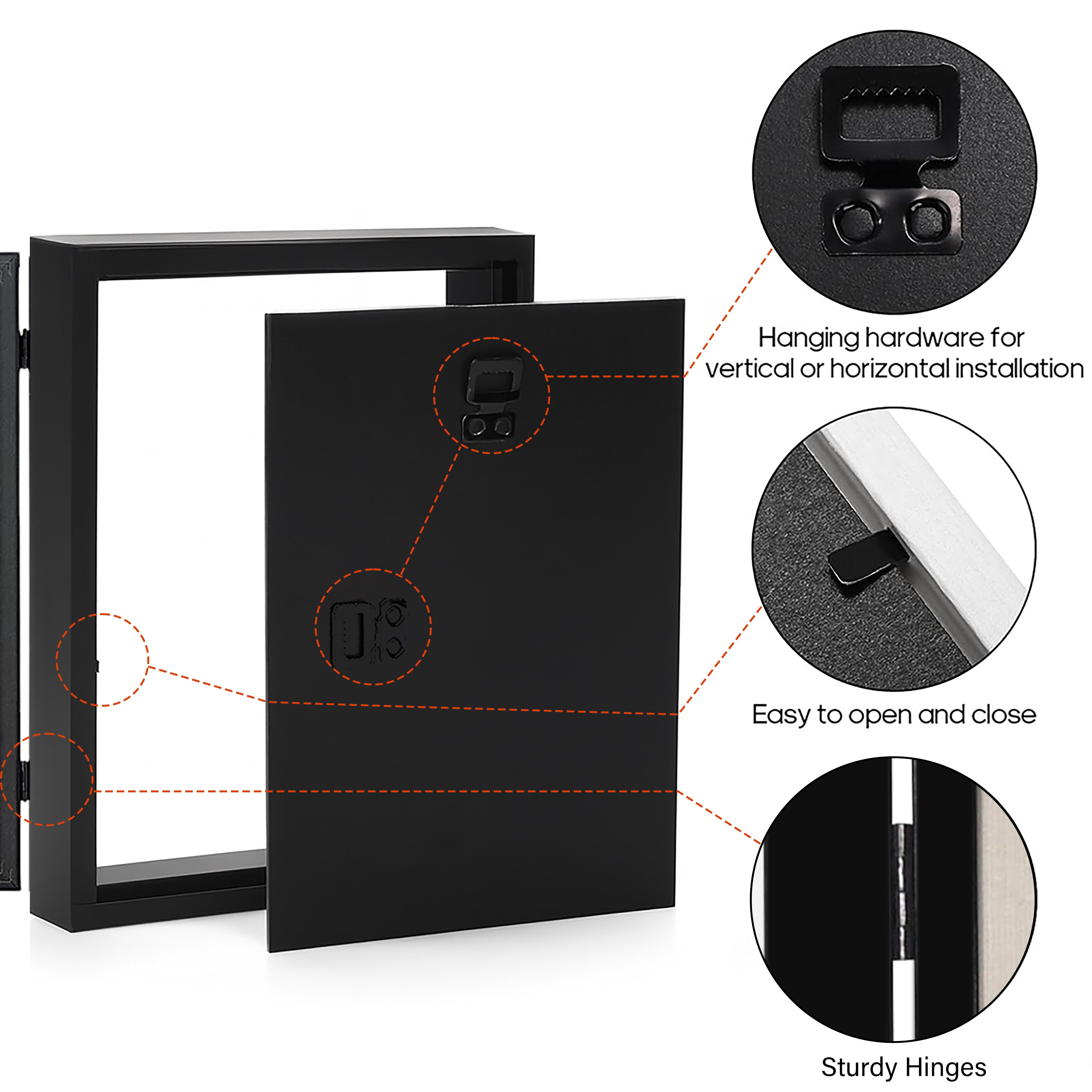 LuxeOutline MDF Shadow Box Photo Frame - Black media 6