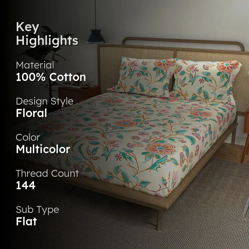 Urban Space Petanova Cotton Bedsheet - 144 TC media 2
