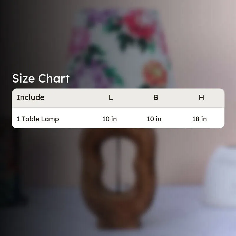 Miyabi Hewn Printed Mango Wood Table Lamp - Multicolor media 5