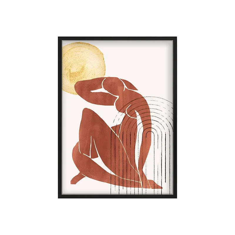Embrace of Silence Canvas Wall Painting With Black Frame media 3