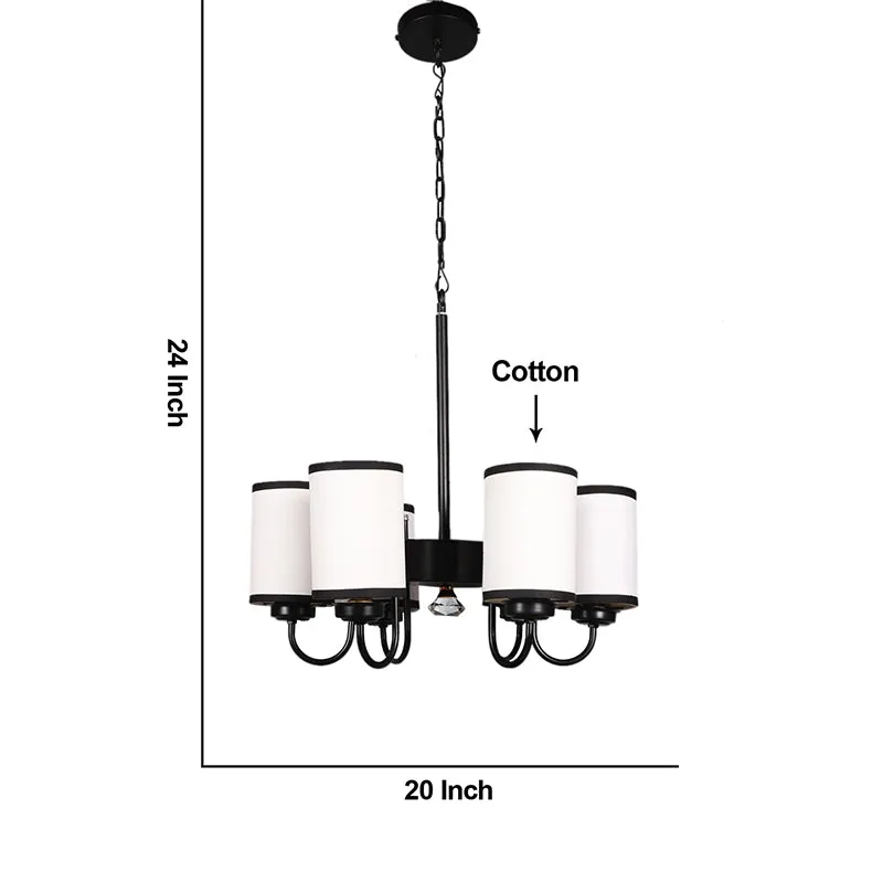 Viya Cylindrical Ceiling Lamp - Black & White media 5
