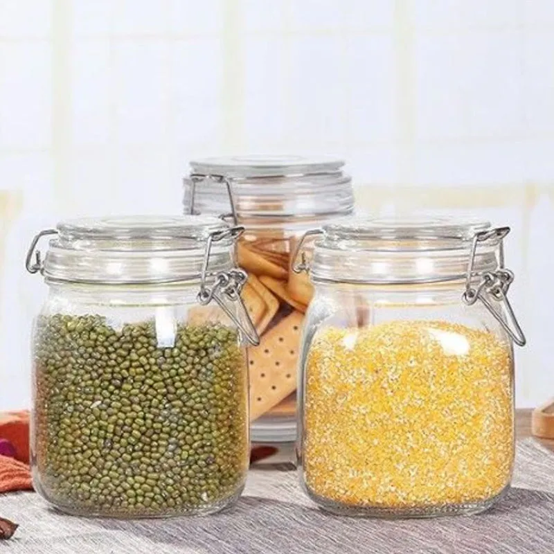 Clyra Airtight Glass Jar (1 L Each) - Set Of Two media 5