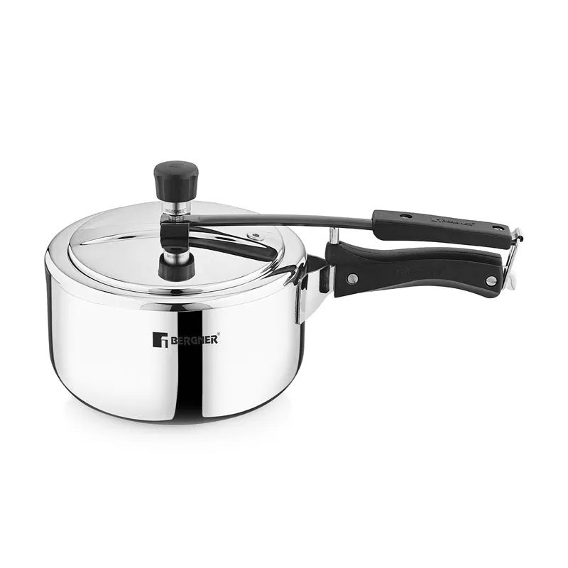 Bergner Stainless Steel Pressure Cooker With Inner Lid - 1500 mL media 3