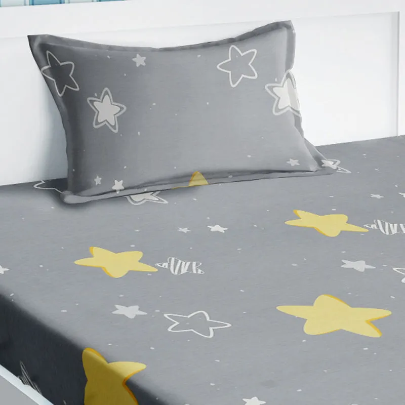 Golden Stars Kids Cotton Bedsheet - 210 TC media 3
