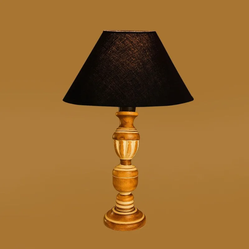 Zenrae Aura Wooden Table Lamp - Black media 6