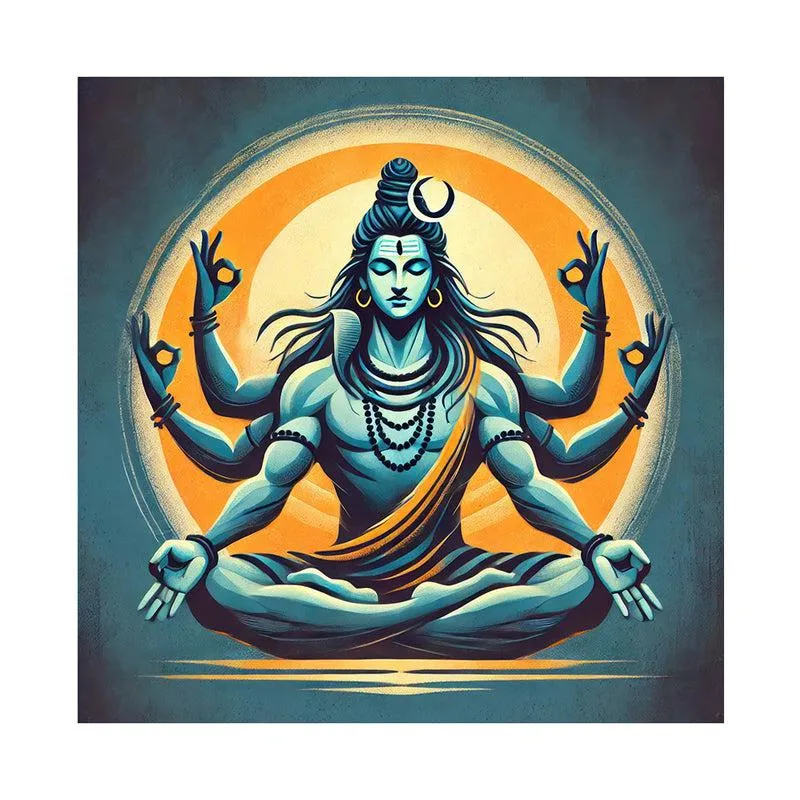 Vishwaroopa Shiva Wall Painting media 4