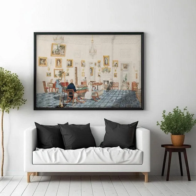 The Winter Room in the Artist's House At Patna By Sir Charles D'Oyly - Black Frame media 3
