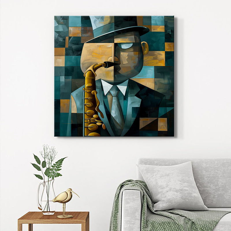 Jazz Musician Wall Painting