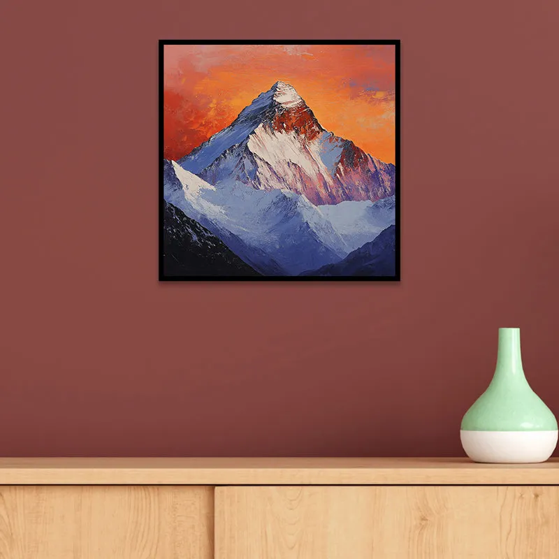 Peak Of Everest Canvas Wall Art With Frame media 5