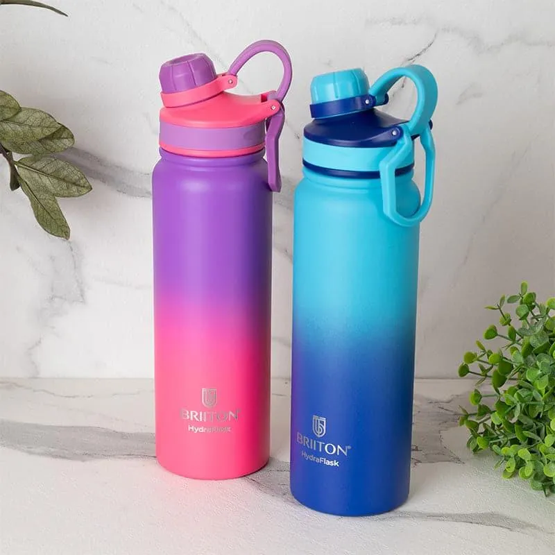 Serene Sip Hot & Cold Thermos Water Bottle (Pink & Blue, 800 mL Each) - Set Of Two media 1