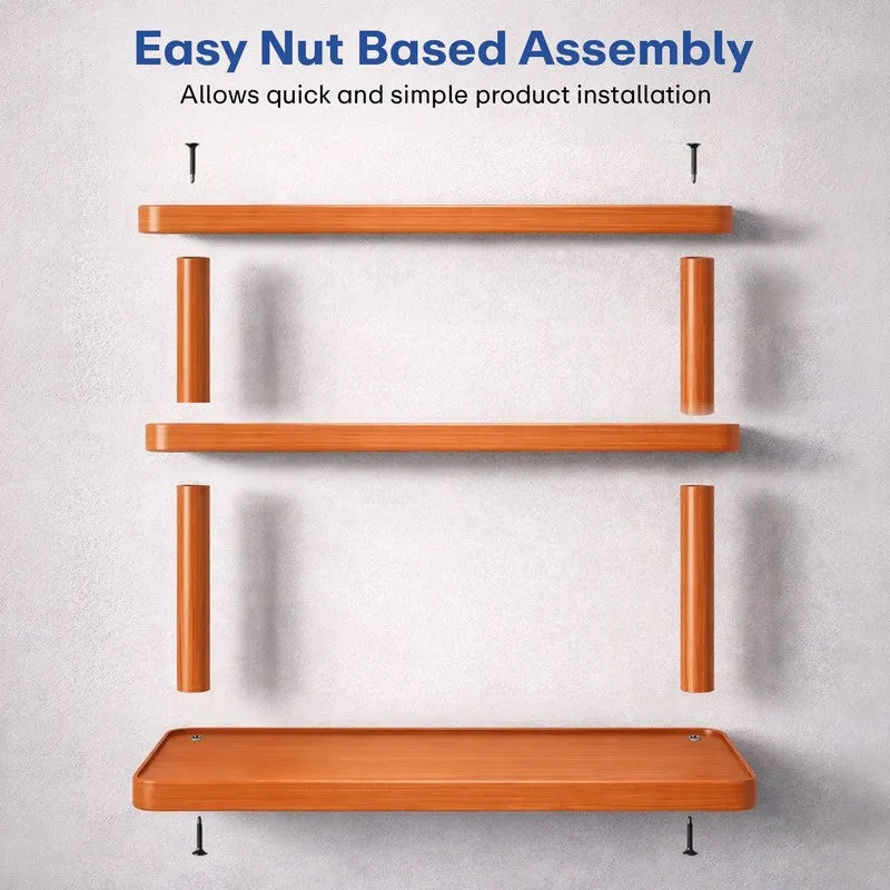 Rioware Timber 3 Tier Wood Racks - Brown media 4