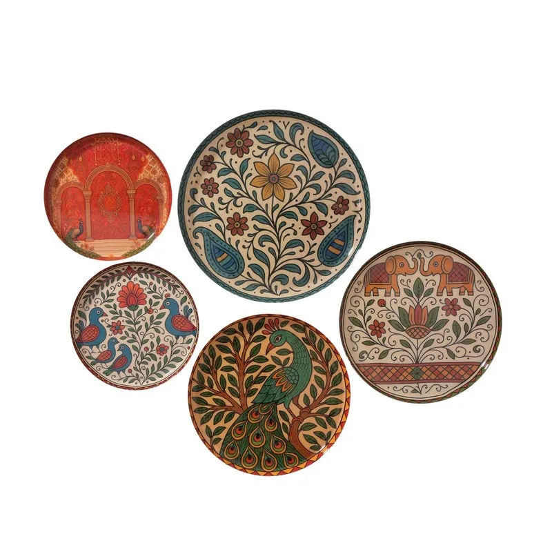 Floral Raga Wall Plates - Set of Five media 4