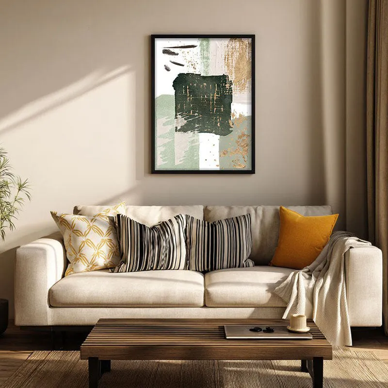 Slate & Sage Framed Canvas Wall Painting media 1