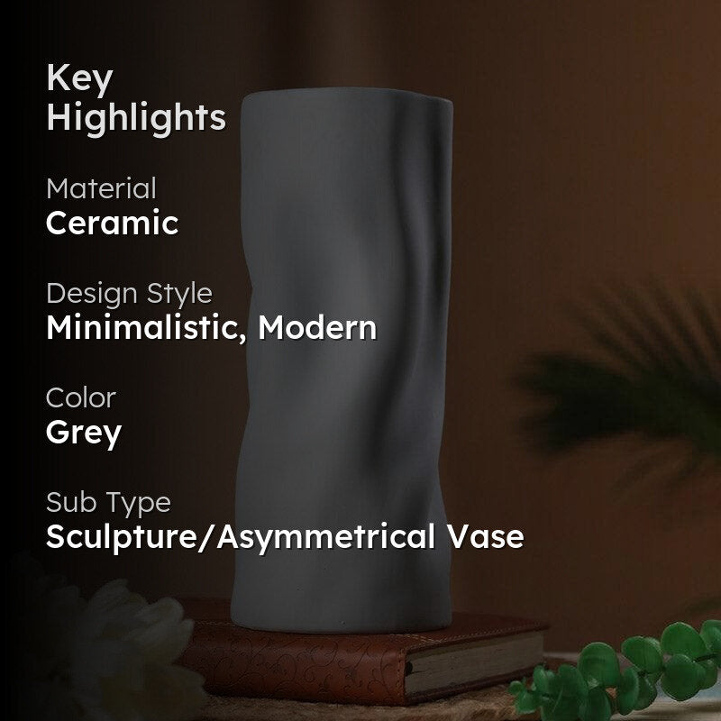 Flowy Fara Vase - Grey media 2