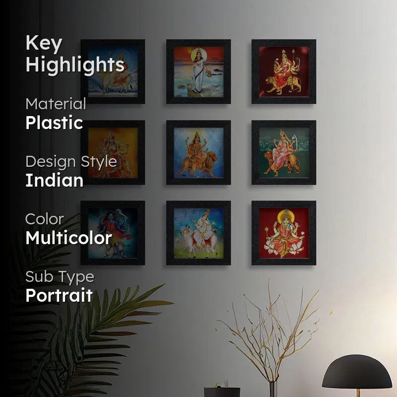 Mata Durga Bhakti Wall Art - Set Of Nine media 2