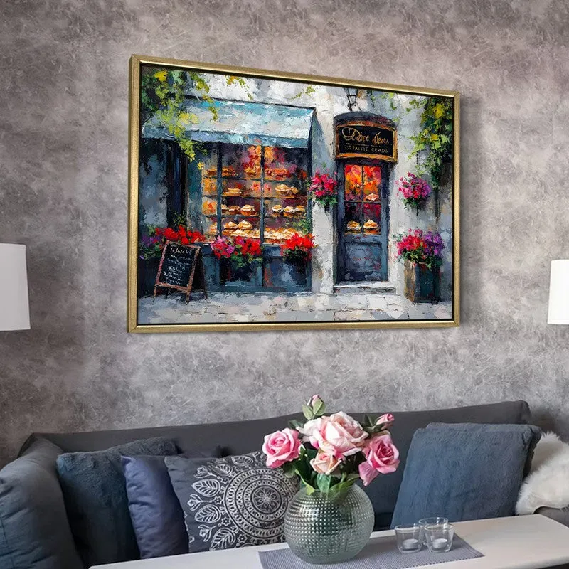 Floral-festooned Canvas Wall Painting With Frame media 6