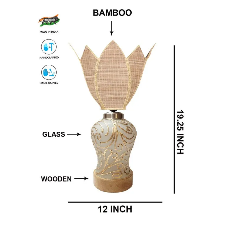 Lumithra Rattan Wooden Table Lamp - Beige media 7