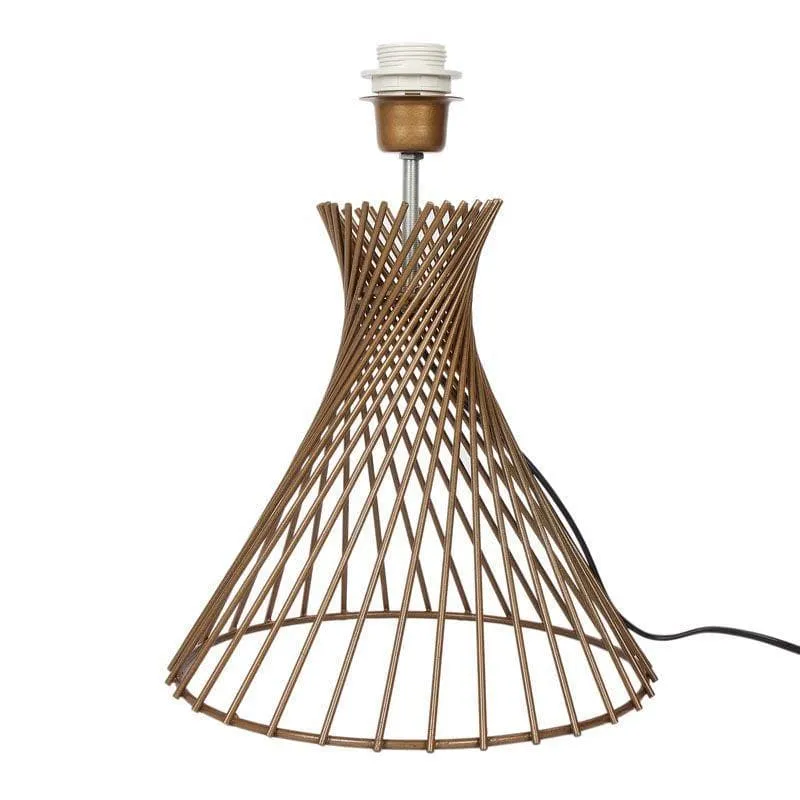 Spiral Affairs Fabric Table Lamp - Yellow,Gold media 4