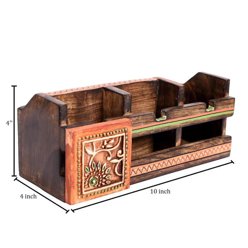 Miya Handcrafted Wooden Desk Organiser media 7